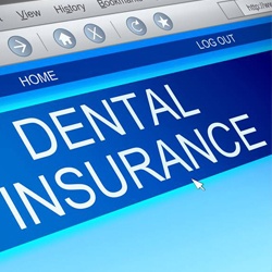 Dental insurance on computer screen