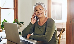 Woman talking on the phone