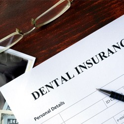 dental insurance form on table 