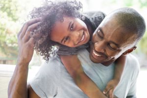 father daughter laughing smiling